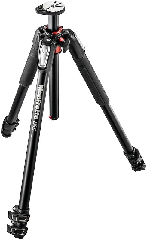 Manfrotto MT055XPRO3 Tripod, 3-Section Aluminium, Ergonomic Design, Professional Camera Tripod, for DSLR, Mirrorless and Compact Cameras, Black | Horizontal Column (MT055XPRO3)