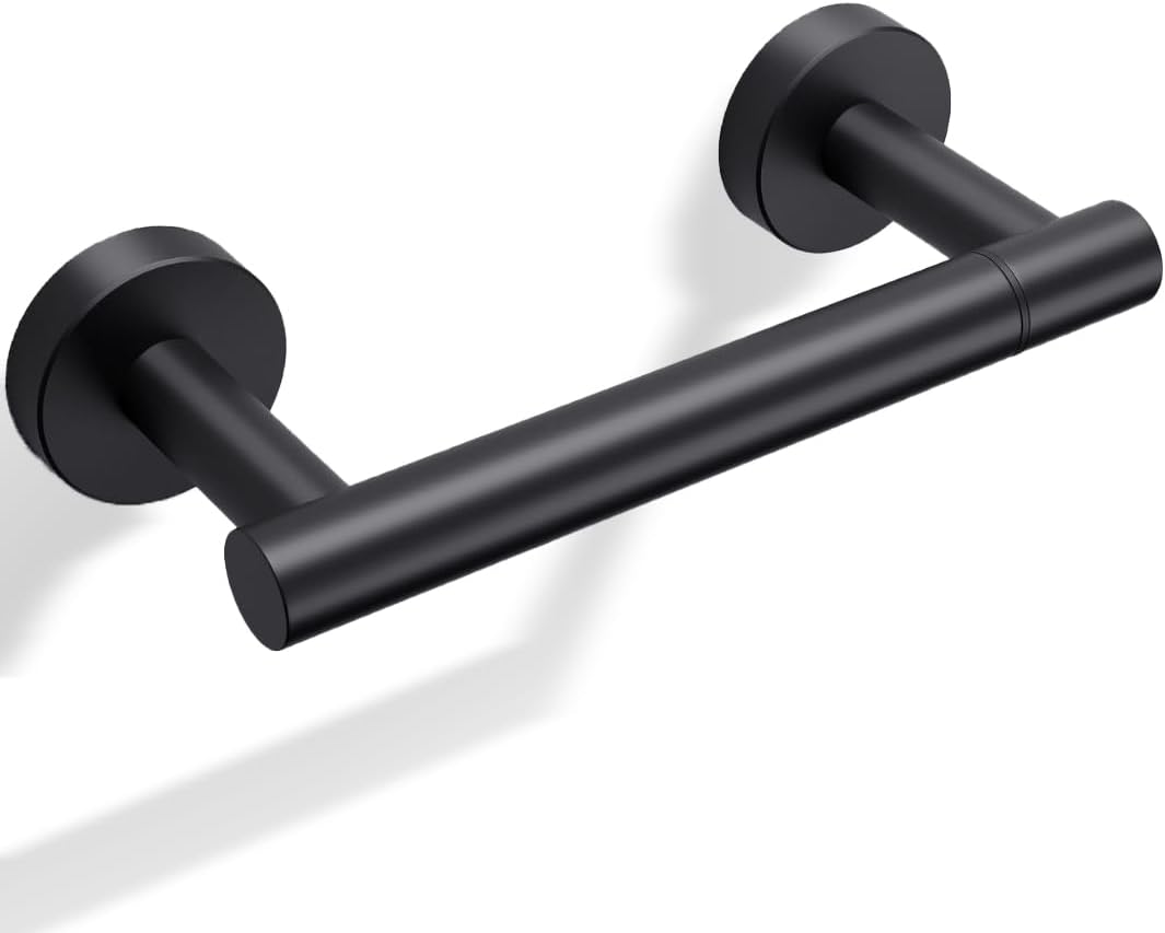 Day Moon™ Matte Black Toilet Paper Holder - Wall Mount Modern Roll Holder for Bathroom