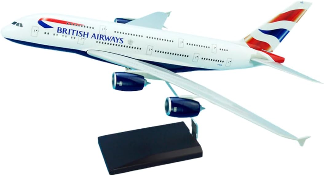 British Airways Airbus A380-800 - High Detail - Large Plastic Model Plane - 1/200 Scale - 14.5 Inch Length with Stand