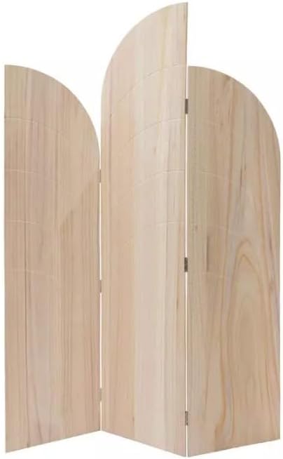 3-Panel Wooden Arch Backdrop Stand - Natural Finish Background Arch Stand for Weddings & Events - Photo Backdrop Arch Stand For Parties, Baby Showers, Birthdays & More - Foldable Arched Backdrop Stand