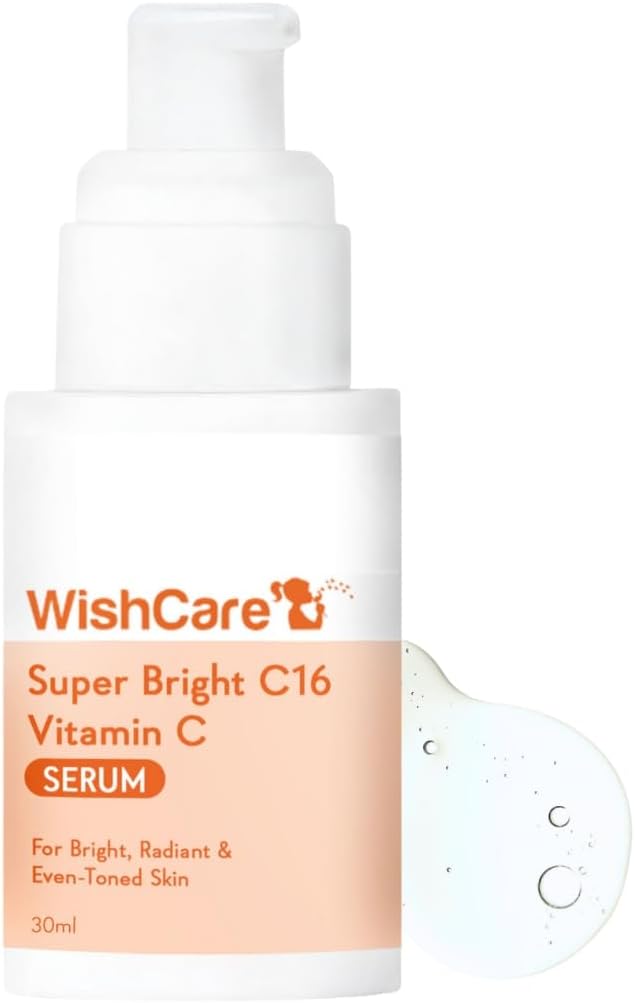 WishCare Super Bright C16 Vitamin C Serum for Oily Skin, Dry & Combination Skin -10% Vitamin C, 4% Niacinamide,1% Kojic Acid, 0.5% Ferulic Acid, Licorice & 4-n-BR- Serum For Pigmentation & Dark Spots