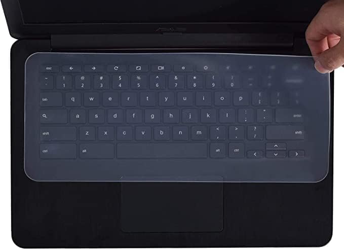URBANWAZE Keyboard Cover Protector Protective Silicone Film for Laptops Waterproof Anti-Dust for Laptops, For 13" 14" 15" WITHOUT Numeric Pad See picture