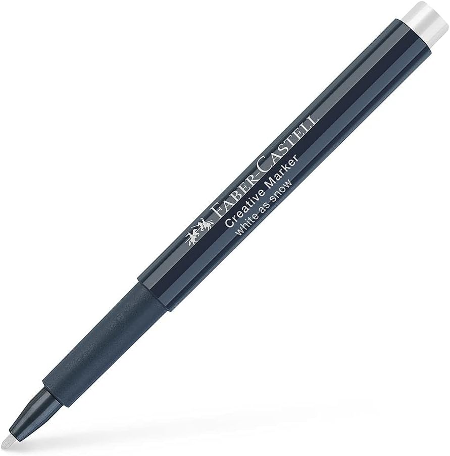 Faber-Castell Creative Studio Creative Marker, White As Snow, Single Marker, For Art, Craft, Drawing, Sketching, Home, School, University, Colouring