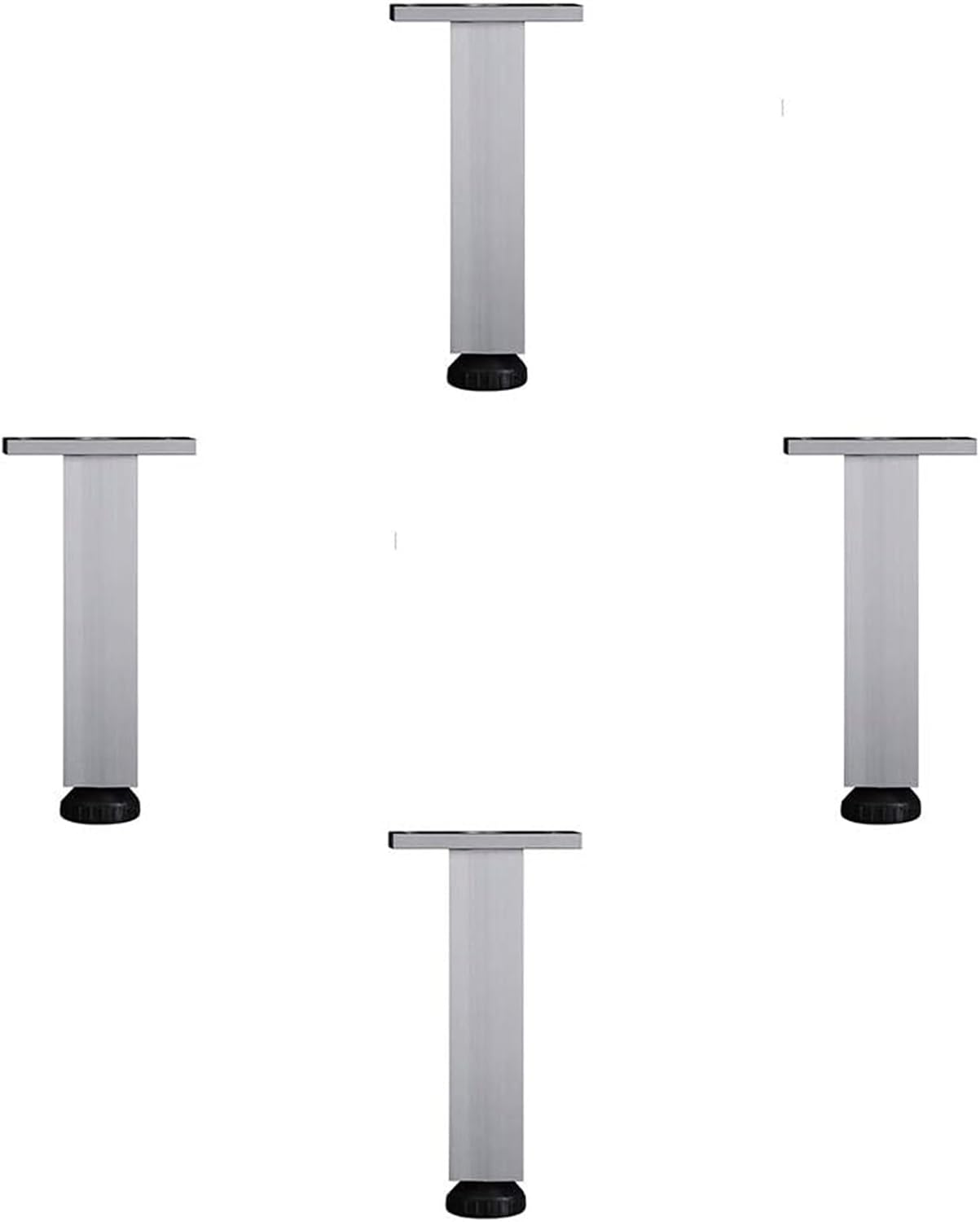 Furniture Leg,Cabinet Legs Table Legs Metal Cabinet Support Legs Couch Replacement Legs Square Aluminum Alloy Height Non-Slip(400mm)