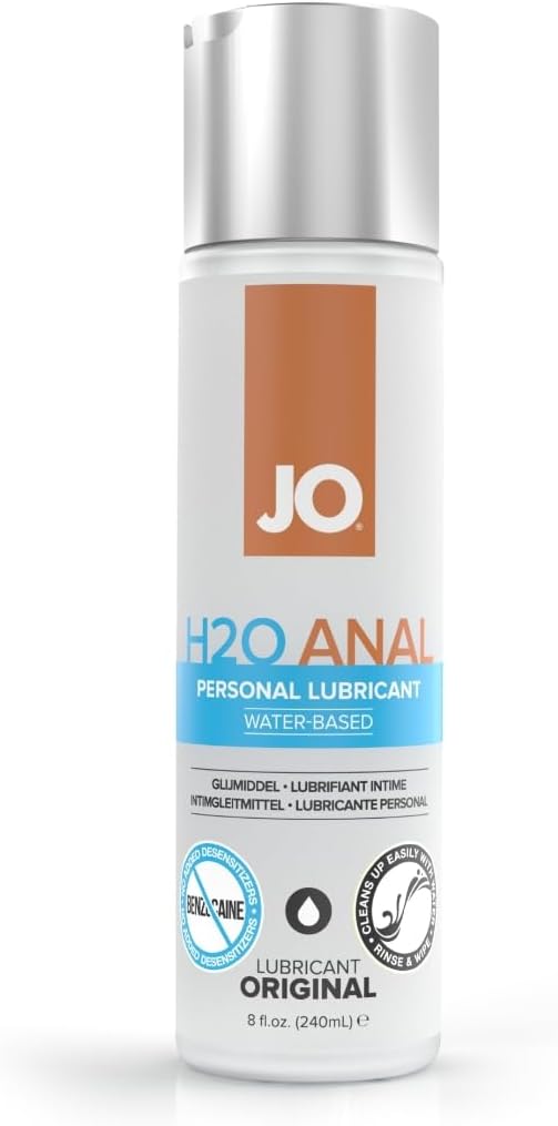 JO Original Anal Water-Based Personal Lubricant, Lube for Men, Women and Couples, 8 Fl Oz