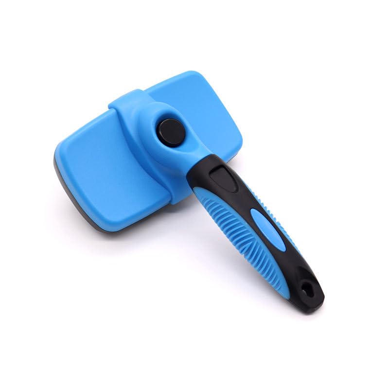 Swihauk Self Cleaning Slicker Brush - Skin Friendly Deshedding Grooming Tool for Dogs & Cats, Suitable for Shedding & Haired Pets, with Pet Supplies Accessories, Green