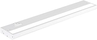 NSL LED Under Cabinet Lighting Dimmable Hardwired or Plugged-in Installation - 3 Color Temperature Slide Switch - Warm White (2700K), Soft White (3000K), Cool White (4000K) - 18 Inch White Finish