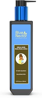 Blue Nectar Baby Lotion with Nourishing Organic Ghee, Body Butters and Ayurvedic Baby Oils Baby skincare | Infant Body lotion | Gentle moisturizer for Kids (12 Herbs, 6.76 Fl Oz)
