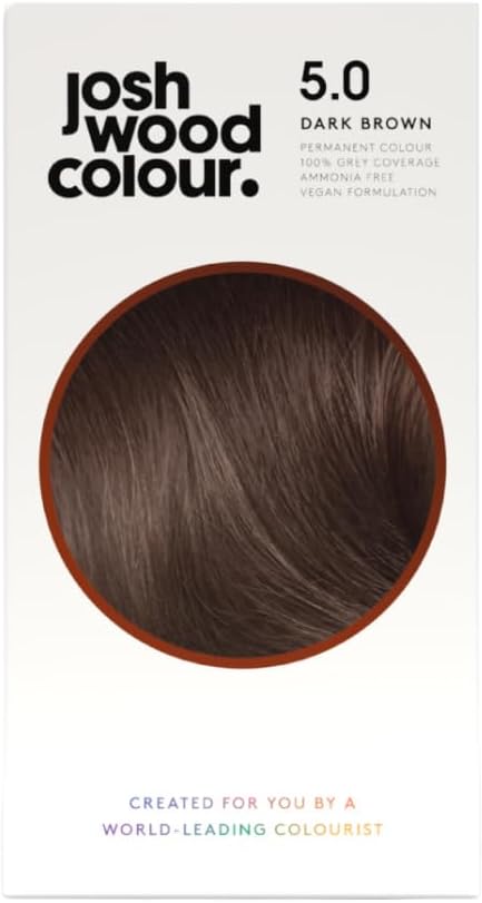 Josh Wood Colour Permanent Hair Dye, 5.0 Dark Brown, Ammonia-Free, 148ml