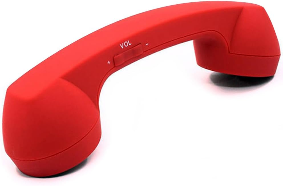 Retro Phone Handset for Cell Phone, Wireless Bluetooth Retro Telephone Handset Mic Headphones Comfort Retro Cell Phone Handset Mic Speaker Phone Call Receiver