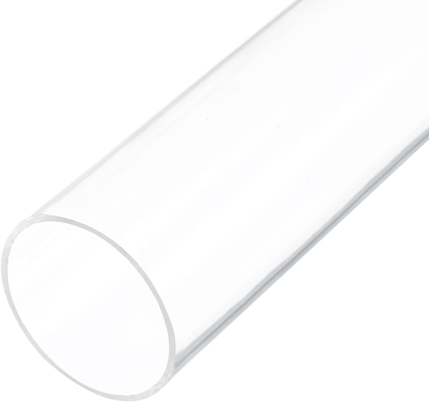 Rebower 10" Clear Plastic Rigid Pipe 46mm x 50mm(1.8" x 2") Acrylic Tube Round Polycarbonate Tubing, [for Plumbing, Hydraulics, Pneumatics, Aquarium, DIY]