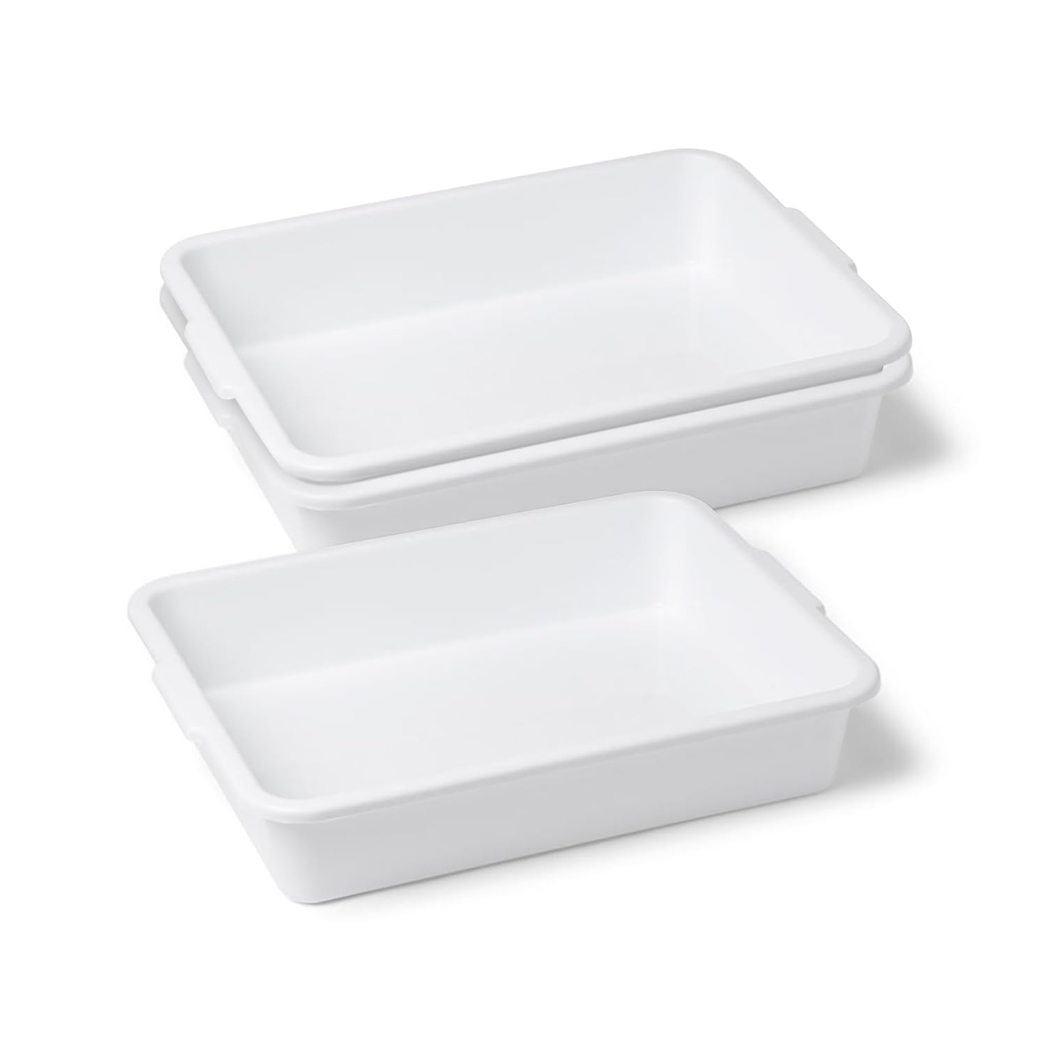 United Scientific Polypropylene Multi-Purpose Containment Tray - Lab Tray for Sterilizing & Drying Laboratory Supplies - Durable and Temperature Resistant Plastic - 15" L x 12" W x 3" H (3 Count)