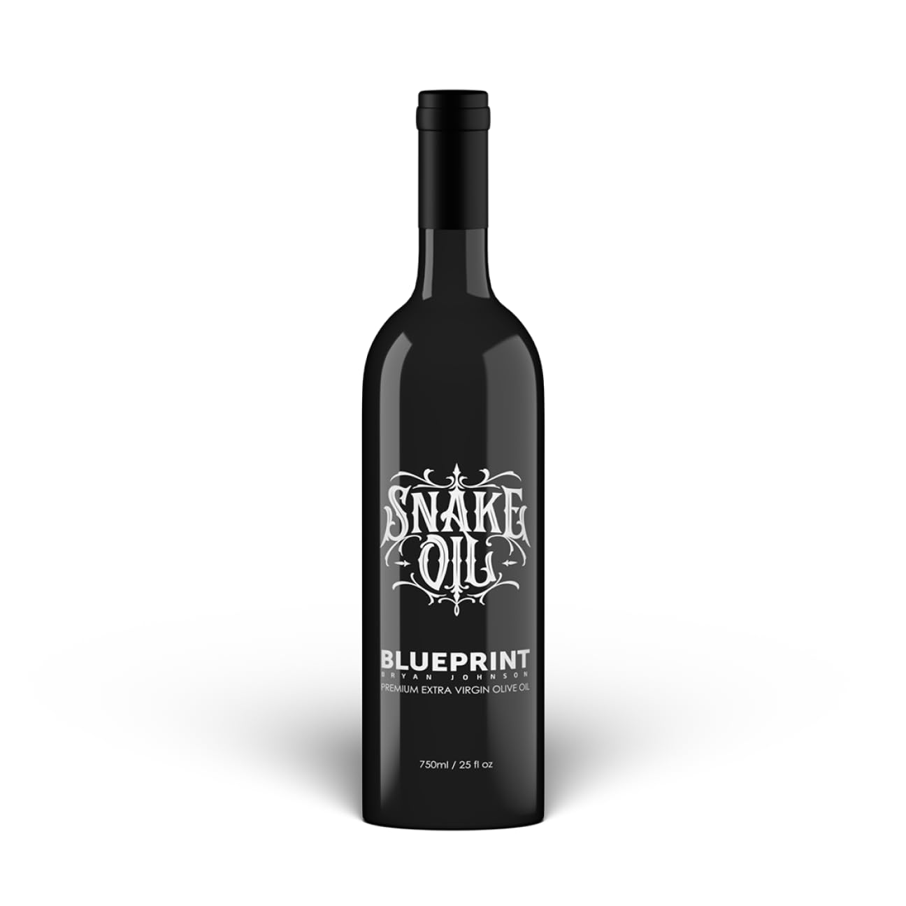 Blueprint Bryan Johnson Olive Oil – Snake Oil- High Polyphenol Extra Virgin Olive Oil (400+ mg/kg) – Cold Pressed, Early Harvest, First Cold Press EVOO – Keto, Paleo, Non-GMO – 750ml Glass Bottle