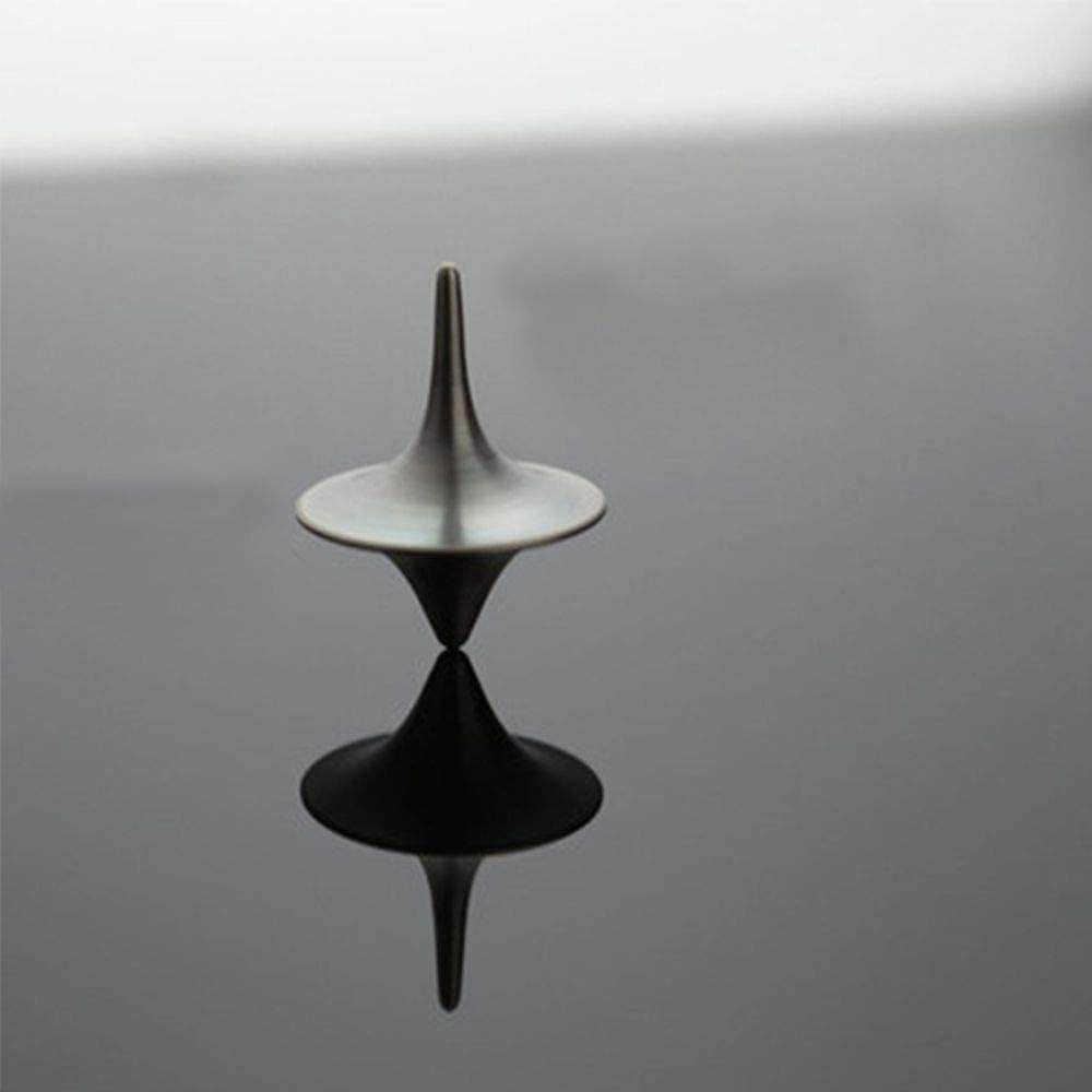 Silver Spinning Top,Portable Precision Metal Spinner Top Premium Exquisite Perfect Balance Desktop Gyro Toys Vintage Totem Zinc Alloy Toy Spinning Top Desk, Novelty Spinning Tops