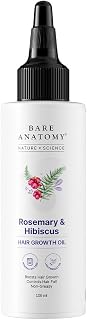 Bare Anatomy Nature x Science Rosemary Hibiscus Hair Growth Oil for Women & Men | Helps Hair Growth & Strengthens Hair | Nourishes Scalp & Controls Hair Fall | Suitable for All Hair Types-100ml