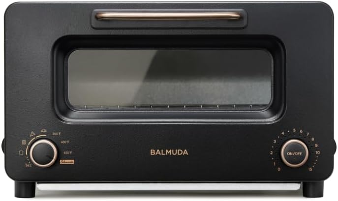 BALMUDA The Toaster Pro | Steam Oven Toaster | Compact Size 14.1″W × 12.6″D × 8.2″H | 6 Modes: Shokupan, Golden Toast, Pizza, Croissant, Oven, Salamander Grill | (Baking Tray Sold Separately) | Black