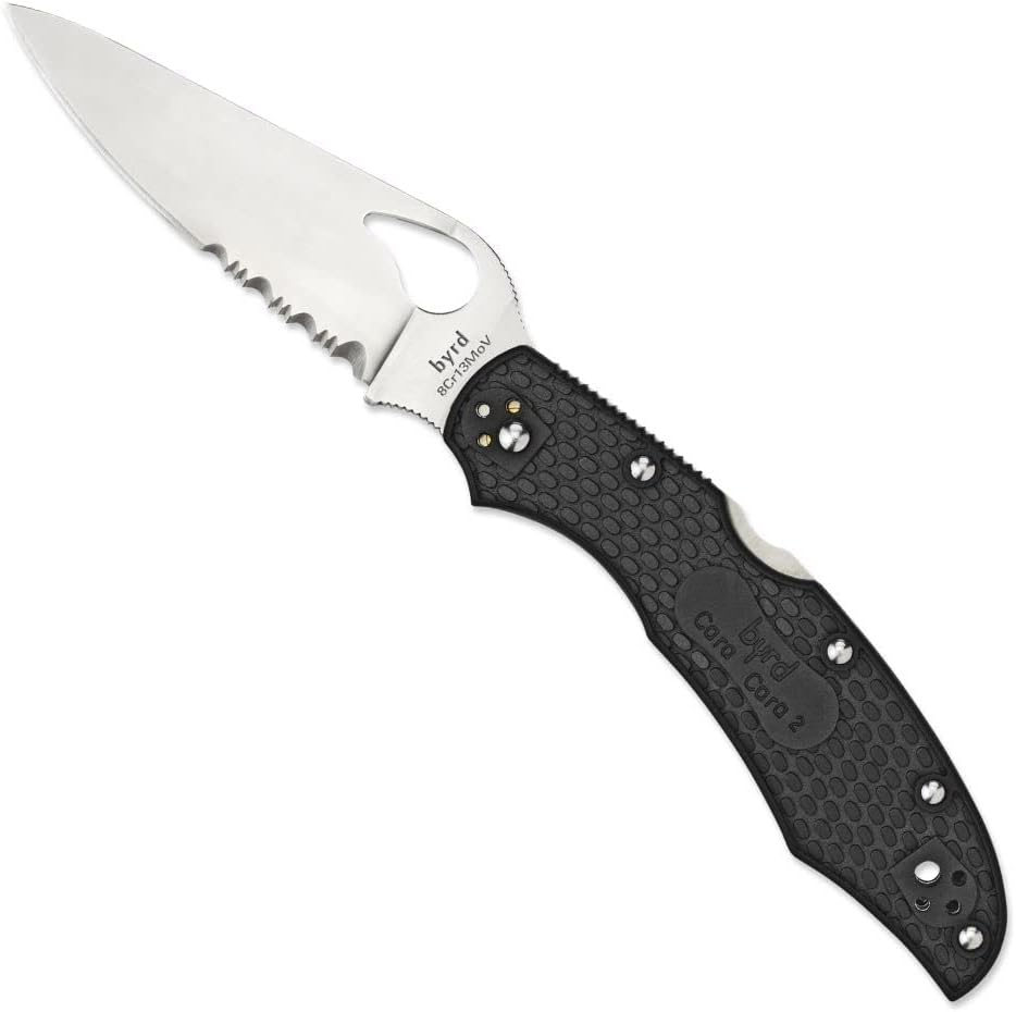 Spyderco Byrd Outdoor Camping & Hiking Knife available in Black