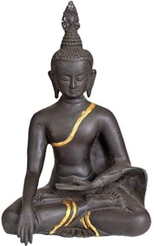 Brass Buddha Statue for Home Decor Easter Decor Buddha Decor 10 Inch Large Statues and Sculptures Accents Antique Religious Gift Thanksgiving (Pack of 1)