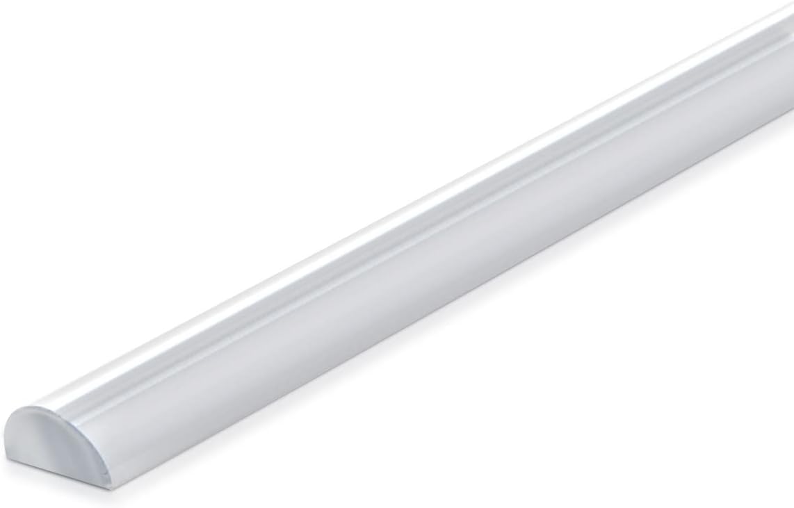 Navaris Semicircular Shower Screen Door Seal - 3/16" x 3/8" Replacement PVC Splash Guard Seal Strip for Round Shower Door - Transparent, 3.3ft Long