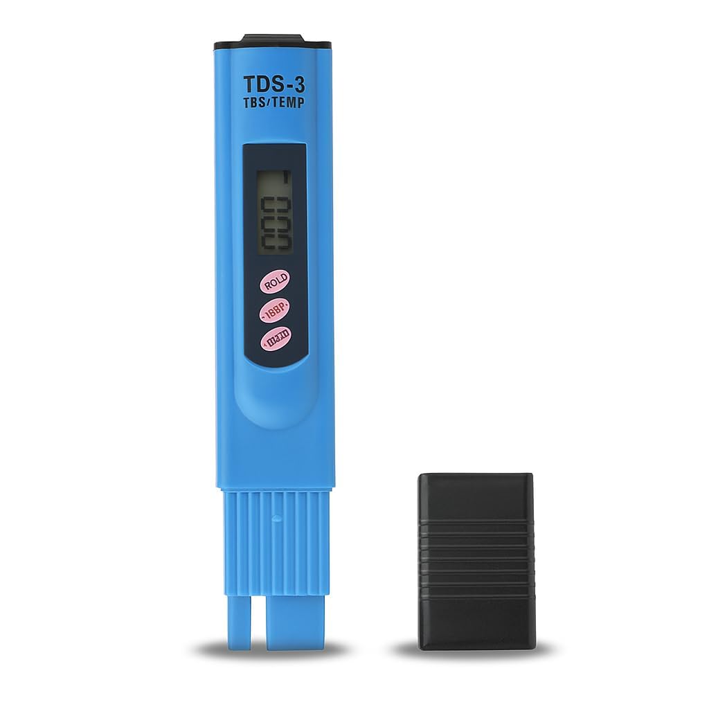 TDS Meter Digital Water Tester, LCD Digital Pen Water Quality Meter, 0-9990 PPM Measurement Range, Portable Water Quality Tester for Aquarium, Swimming Pool, and Drinking Water