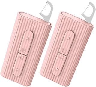 RAZOKO Dental Floss Portable Case, Storage 10 Picks Floss in Box,Floss Pick Dispenser for Cleaning Teeth and Oral Care,Toothpick Floss is Perfect for Dating,Travel,Hotels 2PCS
