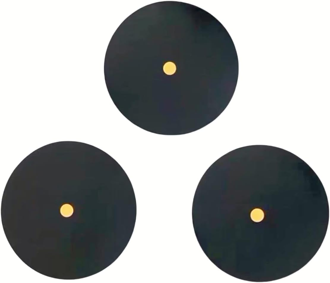 3 Pieces Single Yellow Dot Squash Ball Custom Logo Professional high Elasticity Resistant to Play for Training and Practice