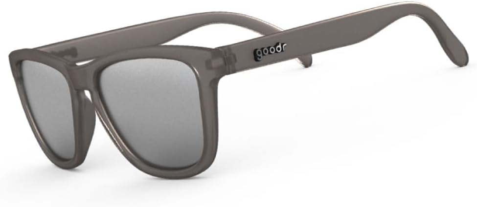 goodr Going to Valhalla...Witness! Polarized Sunglasses for Men & Women, Medium Sized (OG), Dark Gray Translucent Frames with Chrome Mirrored Reflective Lenses, UV400 Protection, No Slip