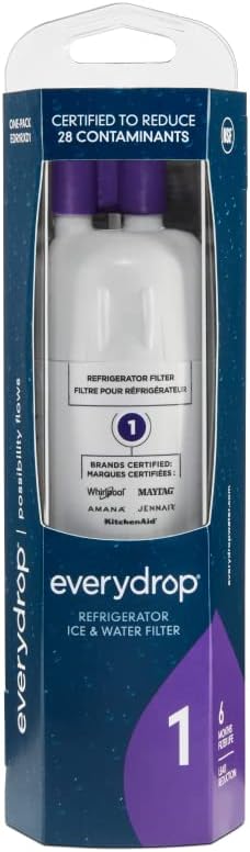 everydrop® by Whirlpool Ice and Water Refrigerator Filter 1, EDR1RXD1, Single-Pack , Purple