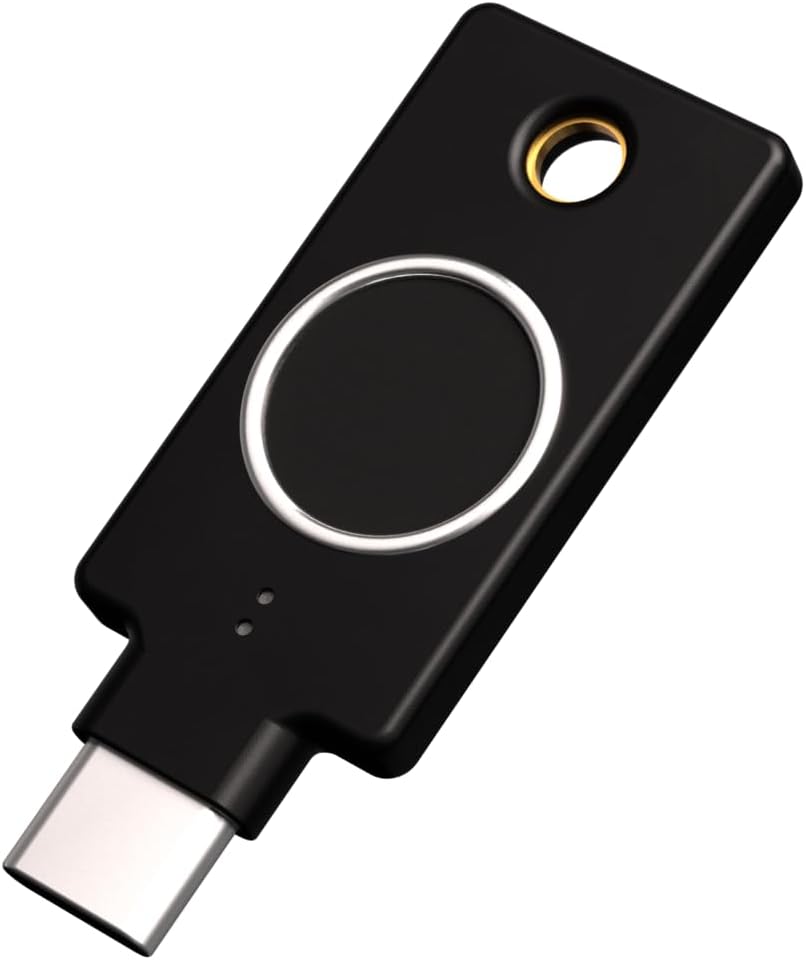 Yubico - YubiKey Bio C (FIDO Edition) - Basic compatibility - Multi-factor authentication (MFA) security key and passkey, connect via USB-C, Biometric, FIDO Certified - Protect Your Online Accounts