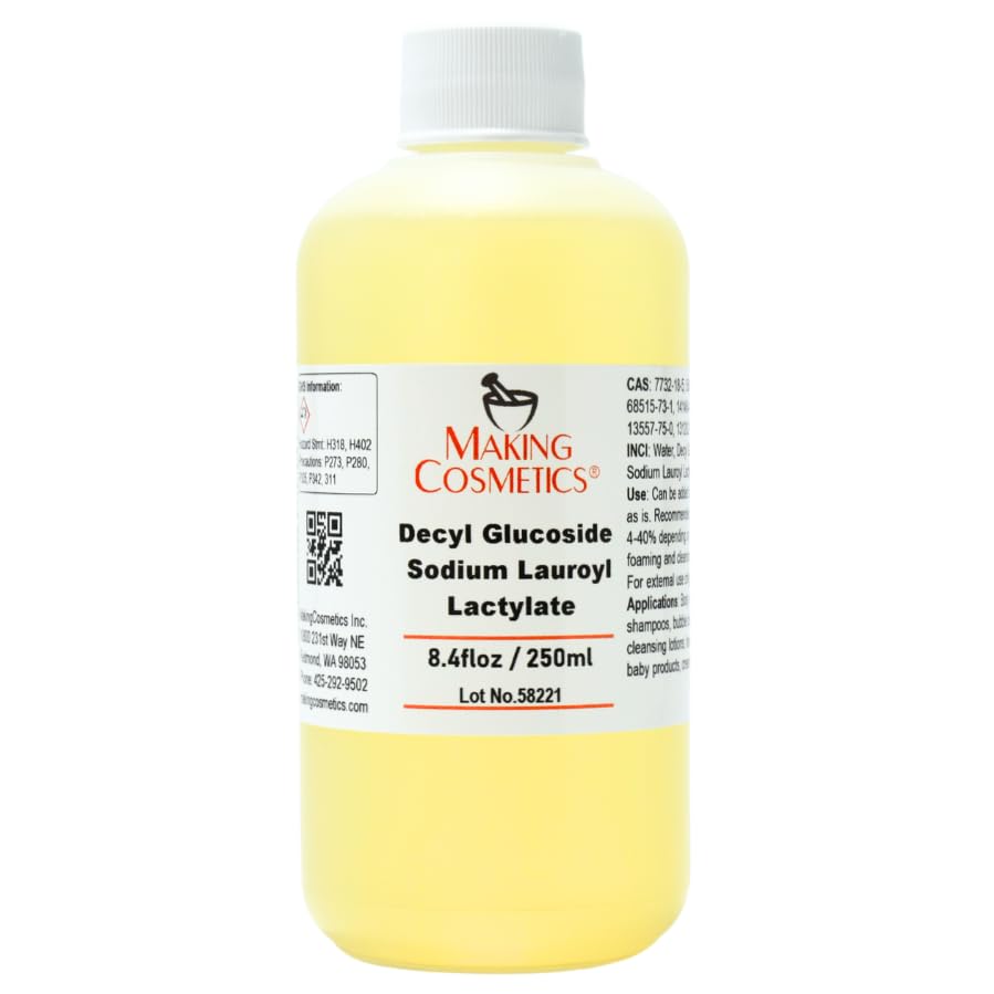 MakingCosmetics - Decyl Glucoside Sodium Lauroyl Lactylate - 8.4floz / 250ml - Cosmetic Ingredient