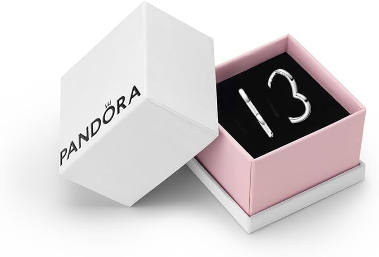 Pandora Moments, Asymmetrical Heart Hoop Earrings, Gift Box