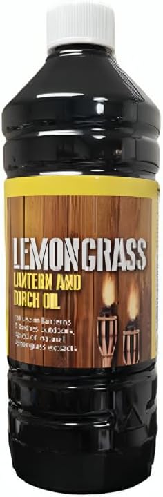 Zopper Lantern Oil Lemongrass 1Litre -Torch Oil - Lamp Oil Suitable for Use Outdoors, Based on Natural Lemongrass Extracts