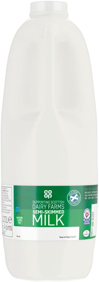 Co-op Semi Skimmed Milk 4 Pints/2.272L