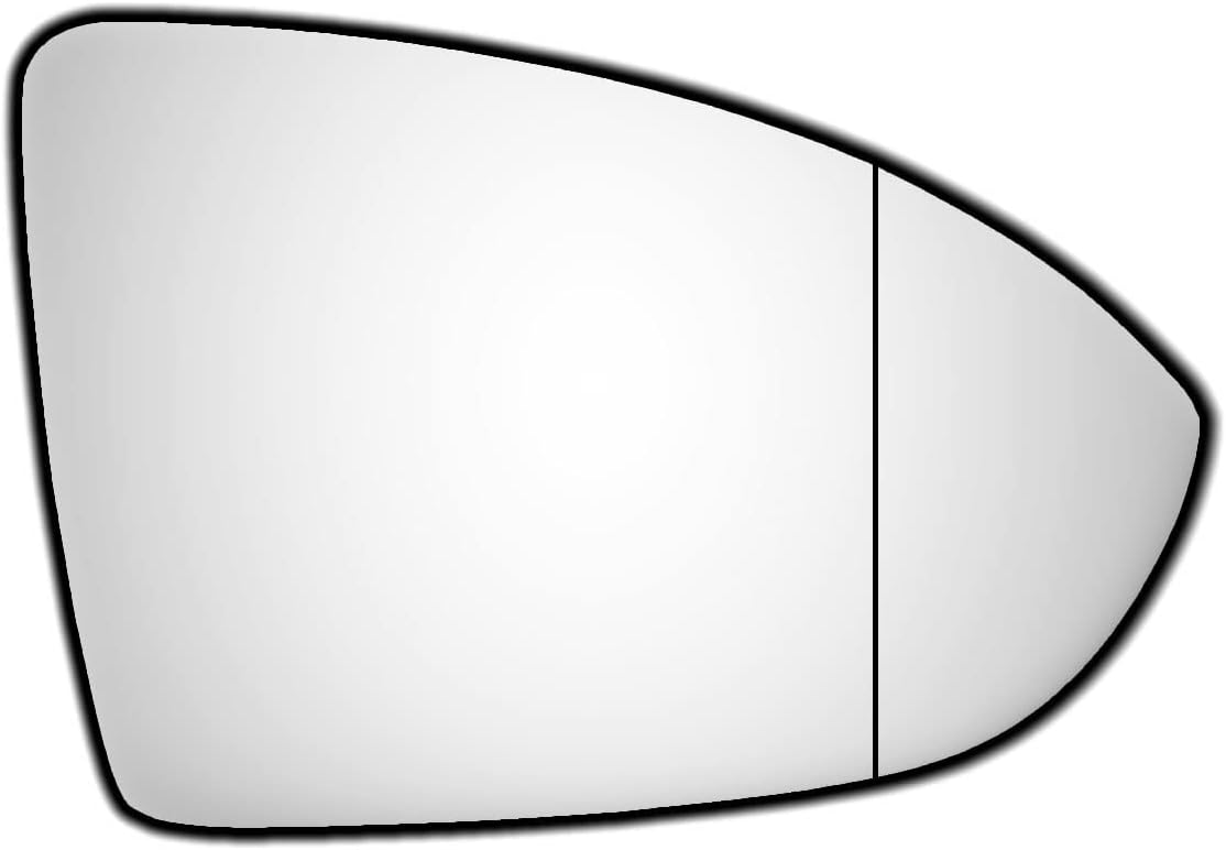 Wing mirror glass replacement RIGHT DRIVER SIDE OFFSIDE - Compatible with VW GOLF 7 MK 7 2014-2020 - No Clips Attached - TO STICK ON Car side wing mirror blindspot
