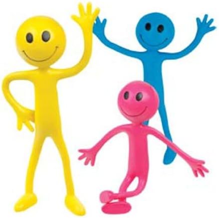 Tobar Bendable Smiler Figure Fidget Toy, Assorted Colors, 1 piece