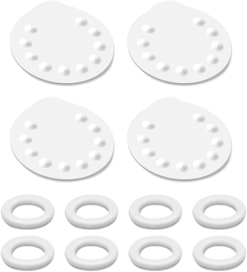 Maymom 8 O-Rings 4 Breast Pump Membranes for Medela Harmony Manual Breast Pump, Maymom Pump Parts for Medela Hand Pump Harmony and Medela Membrane Replacement