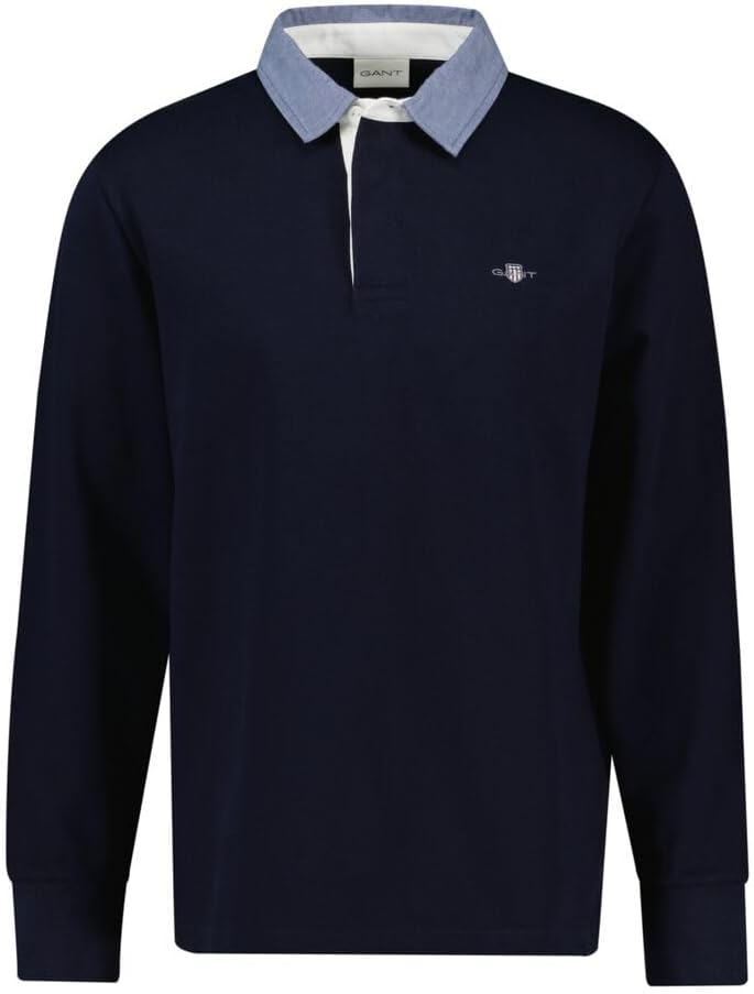 GANT Men's Reg Chambray Heavy Rugger Polo Shirt
