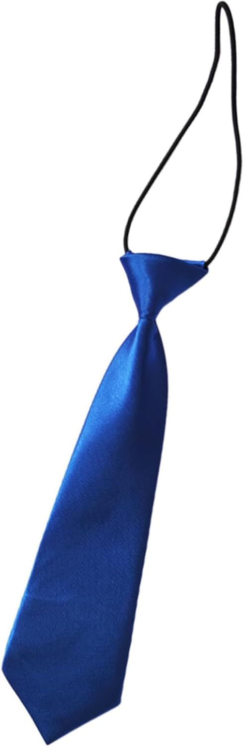 VilaGi Kids Tie, Pre-Tied Kids Necktie, Boys Ties Neckties Adjustable Black/Red/Blue Elastic Neck Ties for Boys Girls Child for Formal Wear Wedding Prom Graduation School Uniforms,29cm