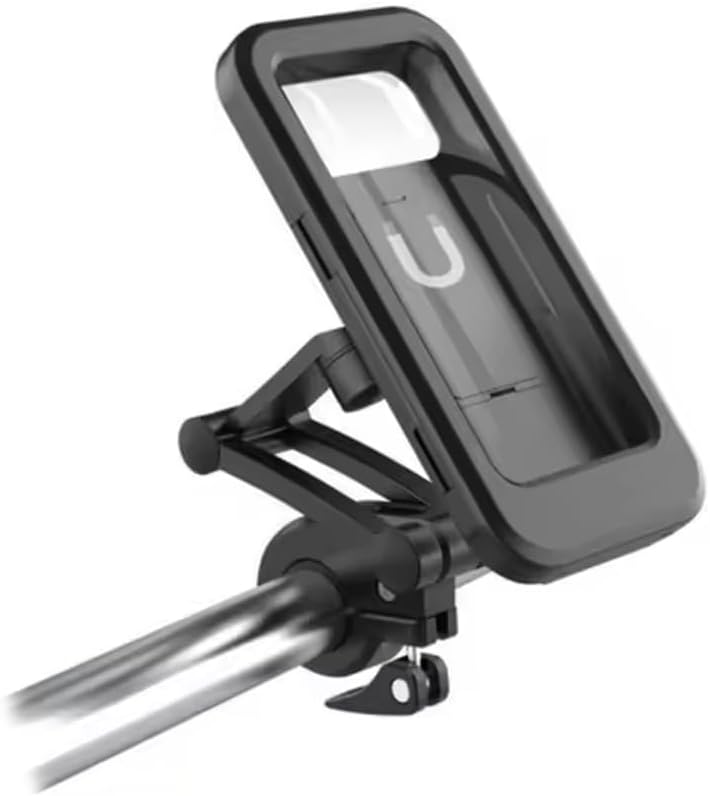 Motorcycle Bike Phone Holder Waterproof with TPU Touch Screen 360 Degree Universal Bicycle Mobile Mount for Phone Less Then 6.5 inch