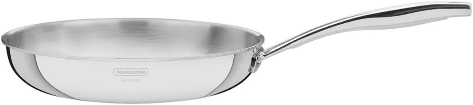 Tramontina Grano Frying Pan Stainless Steel for Induction, Electric, Gas and Ceramic Glass Hobs, ‎Cookware, Kitchen, 20 cm, 1.2 litres, 62155200