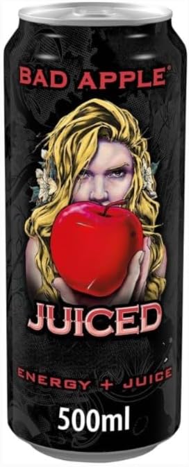 juiced Energy Drink Bad Apple Flavor 500ml (Pack of 24) "Ignite Your Passion with Every Sip" For All Occasions