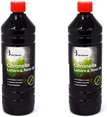2 x Bird Brand Insect Repelling Citronella Lamp lantern And Torch Oil 1 Litre …