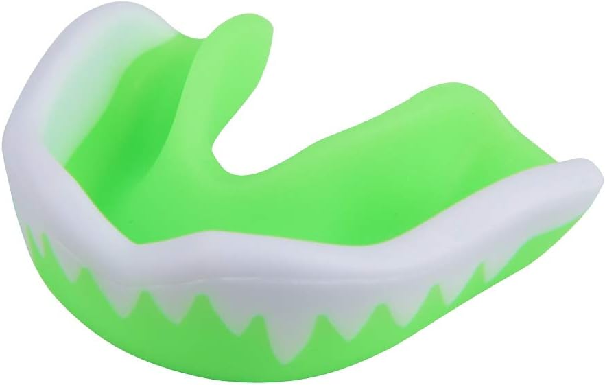K-Shark Sports Mouthguard, Custom and Flavourless Sport Mouth Guard for Football, Basketball, Lacrosse, Ice Hockey, Boxing, Soccer, etc. Latex Free, BPA Free and PVC Free. (Green)