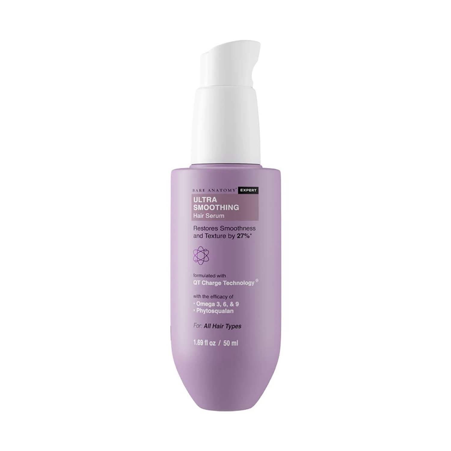 Bare Anatomy Ultra Smoothing Hair Serum Powered By Carbohydrate Complex & Niacinamide | Serum for Smooth & Shiny Hair | For Dry & Frizzy Hair | Women & Men | 50 ml