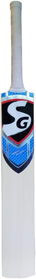 SG T-800 Kashmir Willow Cricket Bat | Color: White | for Men & Boys | Lightweight and Durable | Enhanced Flexibility and Shock Absorption | Powerful Stroke | Advanced Grip Technology