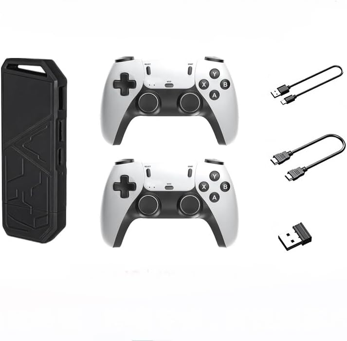 Wireless Retro Game Console, Built-in 20,000 Games, 10 Emulators, Plug & Play Video Arcade Game Console, 64G, TV Game Stick, Dual 2.4G Wireless Controllers