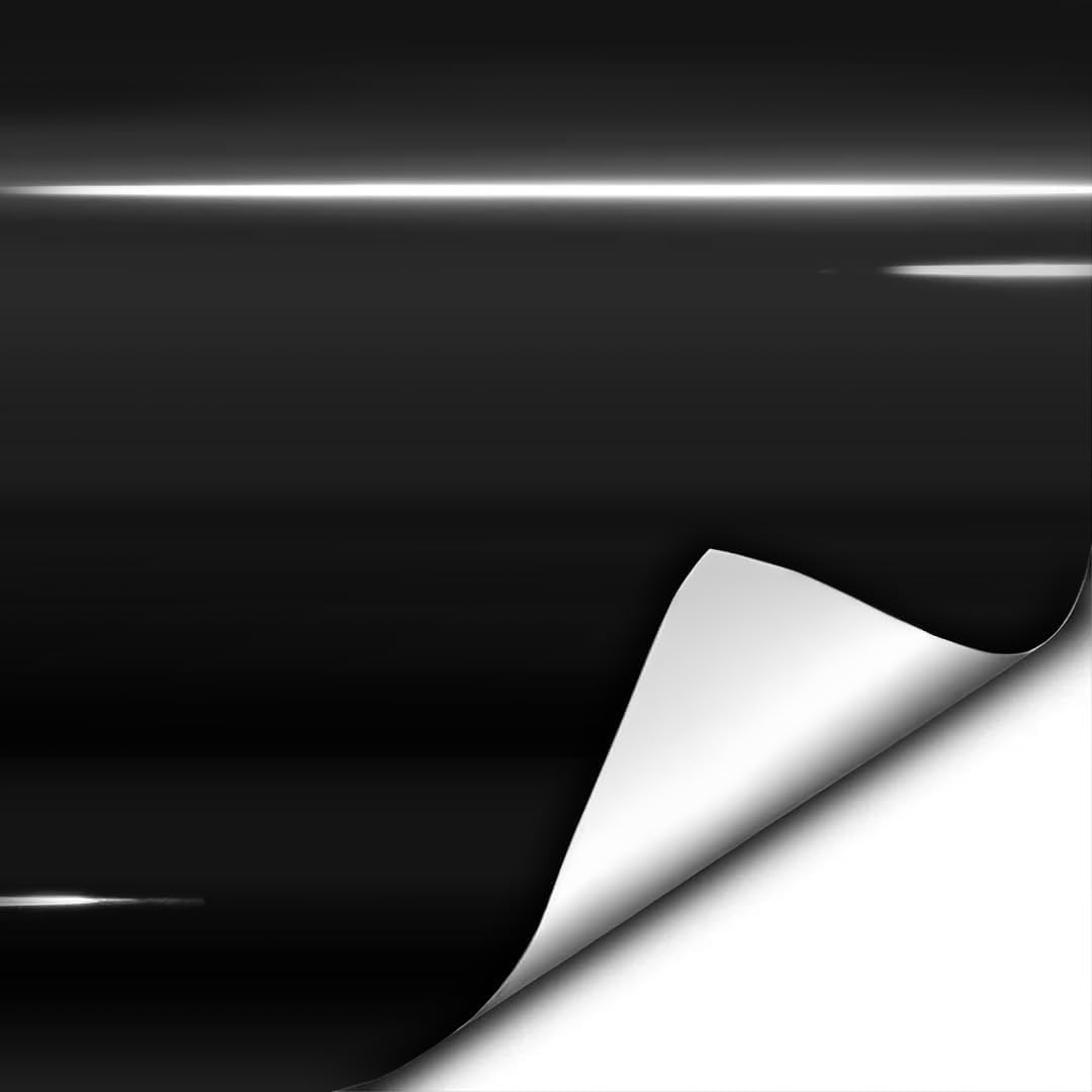 VViViD Gloss Black Vinyl Wrap Adhesive Film Air-Release Decal Roll (6ft x 5ft)