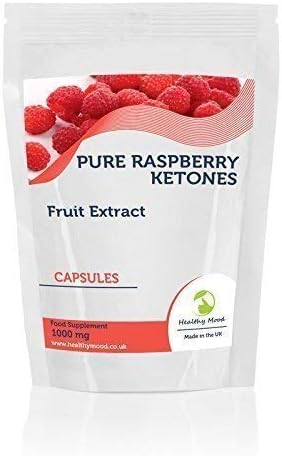 Raspberry Ketones Fruit Extract 1000mg Supplement 90 Capsules Weight Loss and Obesity Increase Lean Body Mass Improve Hair Growth Nutrition Supplements HEALTHY MOOD UK Quality Nutrients