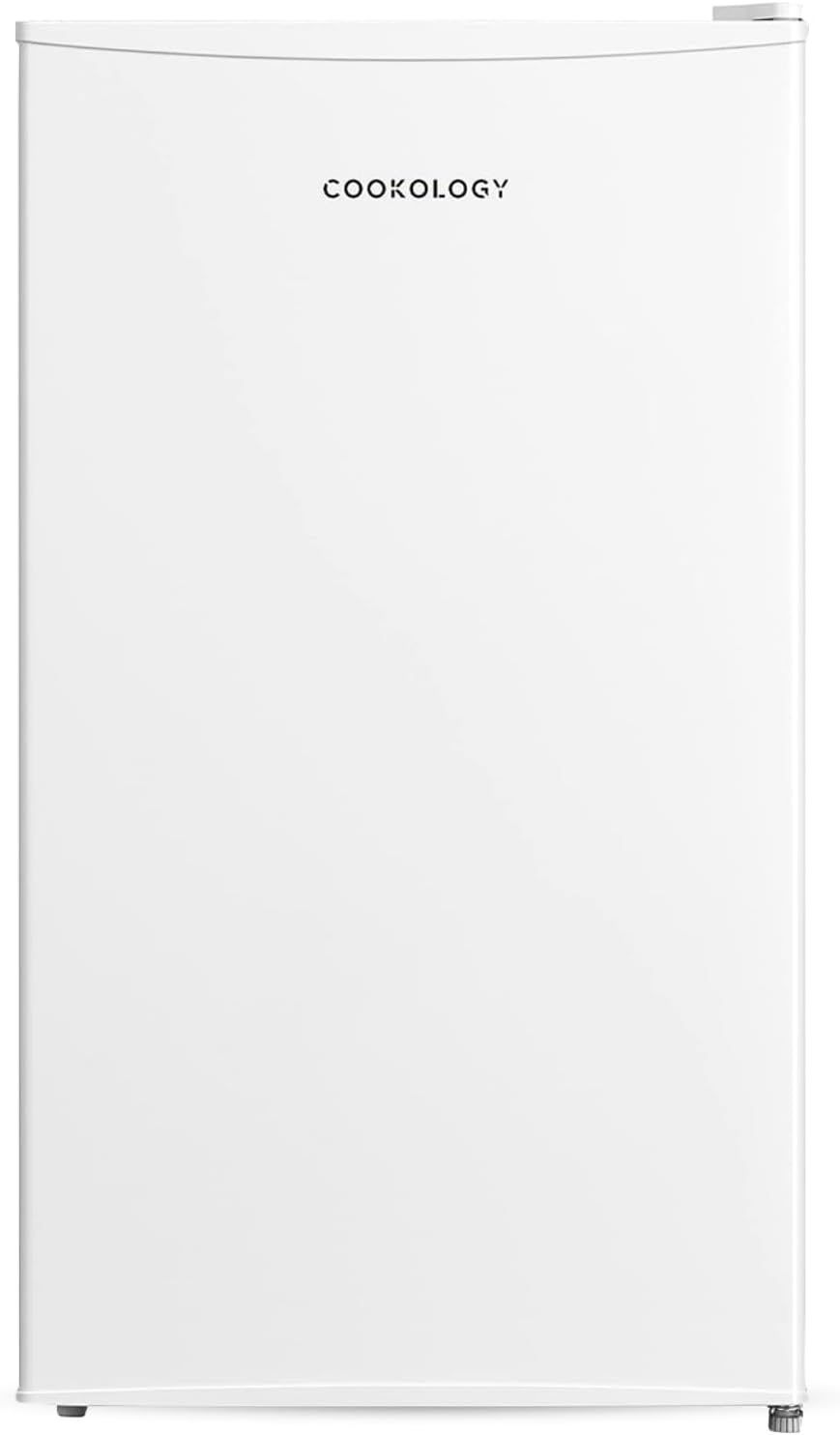 Cookology 93L Under Counter Freestanding Fridge - Adjustable Temperature Control & Legs - Reversible Door - White