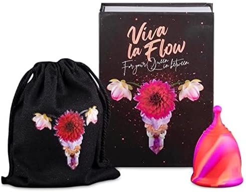 Reusable Menstrual Cup -100% Medical Grade Silicone - No Metals or Toxins - Soft & Comfortable Period Care - Leak Free - 10 Hours of Protection -Size B-Rose Rage